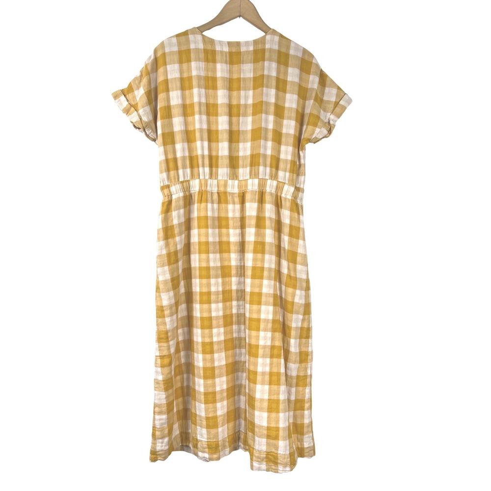 Pact Organic Cotton Gingham Midi Dress M Farmcore Prairie Sustainable Picnic - Picture 8 of 8